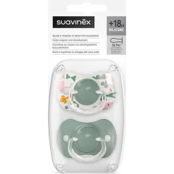 SUAVINEX Chupetes Y Dentición-Pack 2 chupetes +18M Walk Verde