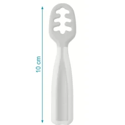 KIOKIDS Vajillas Infantiles-Pack 2 precucharas aprendizaje Gris