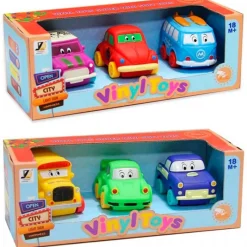 DRIM DISCOUNT Vehículos, Trenes Y Parkings-Pack 3 Vehículos Blandos Surtidos