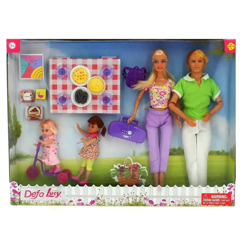 DRIM DISCOUNT Muñecas-Pack Muñecos Defa Lucy Familia de Picnic