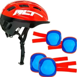 MOLTO Bicicletas, Correpasillos Y Triciclos-Pack Protecciones + Casco Rojo