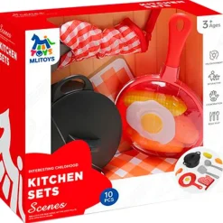 DRIM DISCOUNT Juegos Y Juguetes De Imitación-Pack Sartén con Comida y Utensilios Infantil