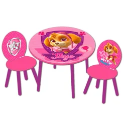 KIDS EUROSWAN Aire Libre|Manualidades-Patrulla Canina Girls Mesa con 2 Sillas