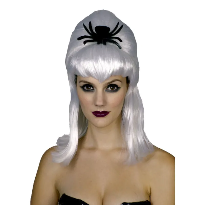 DRIM DISCOUNT Disfraces Y Complementos|Disfraces Y Complementos-Peluca Blanca con Araña