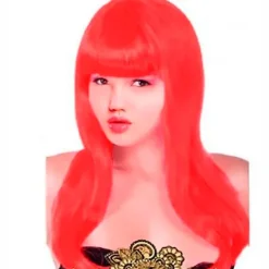 DRIM DISCOUNT Disfraces Y Complementos|Disfraces Y Complementos-Peluca Larga Lisa Roja