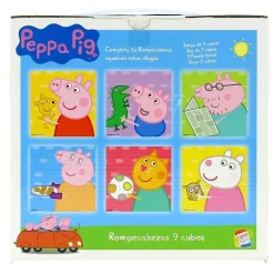 CEFA Puzzles Y Construcciones-Peppa Pig Rompecabezas de 9 cubos
