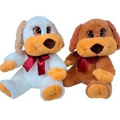 Perro Peluche con Lazo 40 cm Surtido*DRIM DISCOUNT