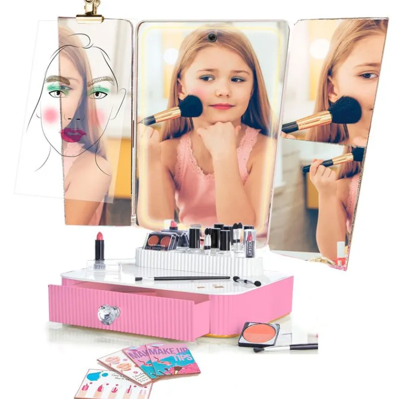 NICE Juegos Y Juguetes De Imitación-Pink It Espejo Studio Maquillaje Smart