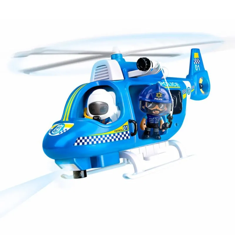 FAMOSA Figuras Y Figuras De Acción|Vehículos, Trenes Y Parkings-Pinypon Action Helicóptero de Policía