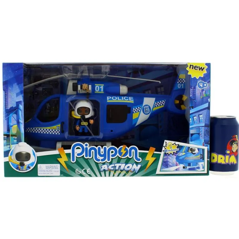 FAMOSA Figuras Y Figuras De Acción|Vehículos, Trenes Y Parkings-Pinypon Action Helicóptero de Policía