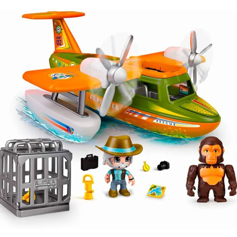 FAMOSA Vehículos, Trenes Y Parkings-Pinypon Action Hidroavión de Rescate Wild