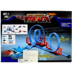 DRIM DISCOUNT Vehículos, Trenes Y Parkings-Pista Lanzadera Tiburón con Looping