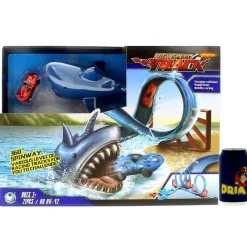 DRIM DISCOUNT Vehículos, Trenes Y Parkings-Pista Lanzadera Tiburón con Looping