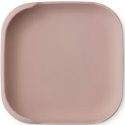 INTERBABY Vajillas Infantiles-Plato llano silicona antideslizamiento Rosa