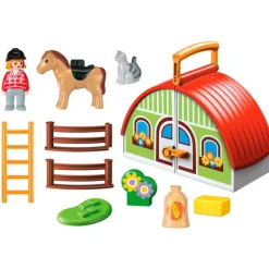 PLAYMOBIL Playmobil-1.2.3 Mi Primera Granja Maletín