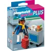PLAYMOBIL Playmobil-Azafata de Vuelo con Carrito