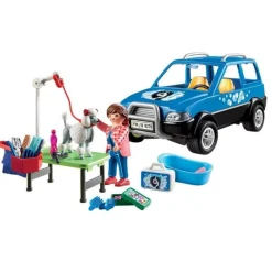PLAYMOBIL Playmobil-City Life Coche Lavandería de Perros
