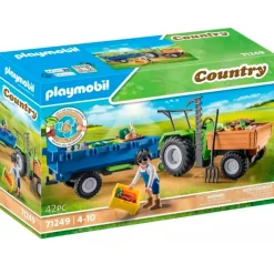 PLAYMOBIL Playmobil-Country Tractor con Remolque