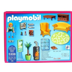 Dollhouse Sala de Estar con Fuego*PLAYMOBIL Outlet