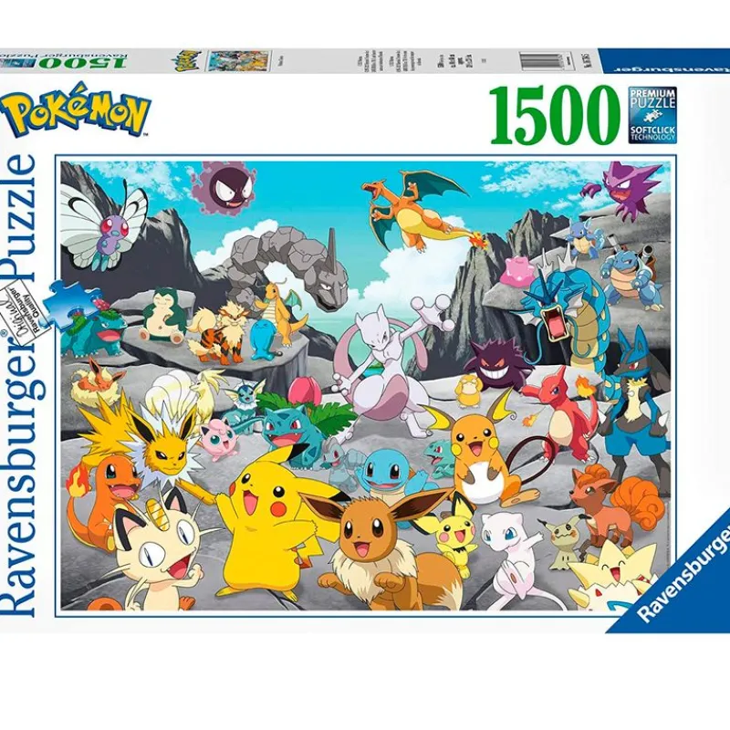 RAVENSBURGER Puzzles Expertos: Más De 1000 Piezas|Puzzles Y Construcciones-Pokémon Puzzle 1500 Piezas