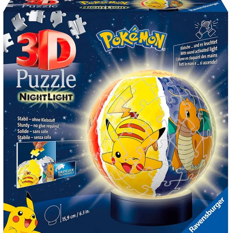 RAVENSBURGER Puzzles Y Construcciones-Pokémon Puzzle 3D Lámpara