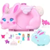 MATTEL Muñecas-Polly Pocket Estuche 2 en 1 Diversión con Conejitos