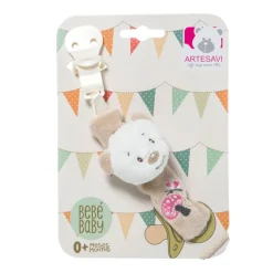 Porta chupetes con pinza Osito Rosa*ARTESAVI Clearance
