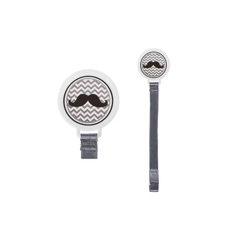 KIOKIDS Chupetes Y Dentición-Portachupete con cinta Bigote
