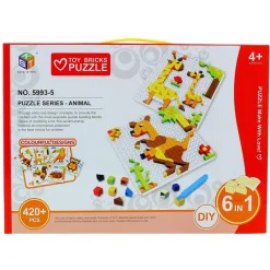 DRIM DISCOUNT Manualidades|Puzzles Y Construcciones-Puzzle 6 en 1 Animales