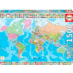 Puzzle 1500 Piezas Mapamundi Político*EDUCA Outlet
