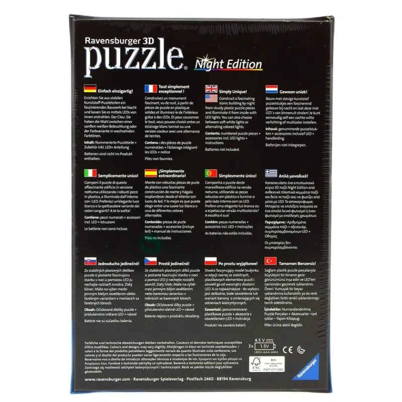 Puzzle Big Ben Night 3D*RAVENSBURGER Hot