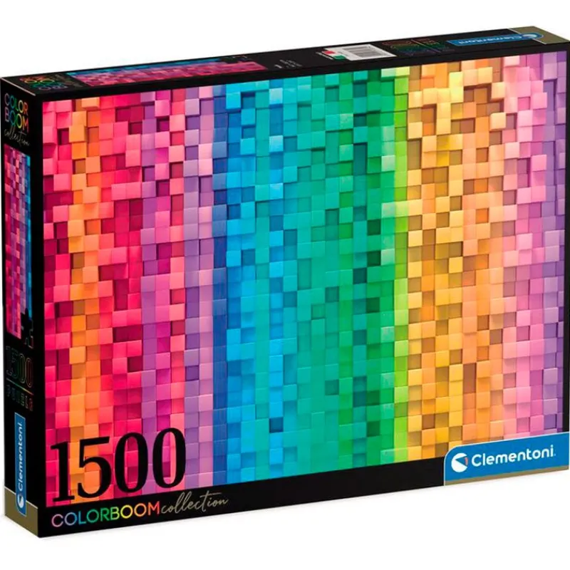 CLEMENTONI Puzzles Expertos: Más De 1000 Piezas|Puzzles Y Construcciones-Puzzle Colorboom Pixel 1500 Piezas