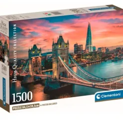 CLEMENTONI Puzzles Expertos: Más De 1000 Piezas-Puzzle Crepúsculo Londres 1500 Piezas