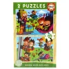 EDUCA Juegos De Madera-Puzzle de Madera Parque de Atracciones 2x25 Piezas