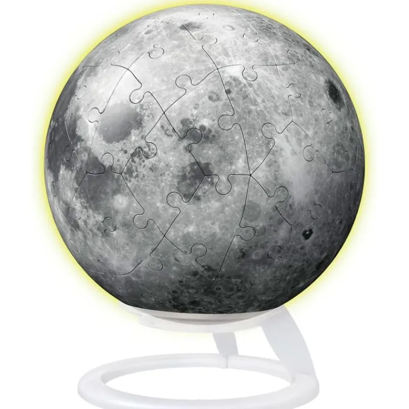 RAVENSBURGER Puzzles Y Construcciones-Puzzle Luna 3D Brilla en la Oscuridad