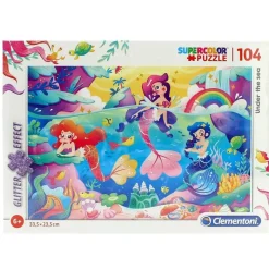 Puzzle Sirenas Glitter 104 Piezas*CLEMENTONI New