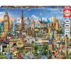 EDUCA Puzzles Expertos: Más De 1000 Piezas-Puzzle Símbolos de Europa 2000 Piezas