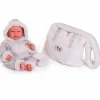 MUÑECAS ANTONIO JUAN Muñecas-Recién Nacida Lea con Bolso Portabebé de Borrego