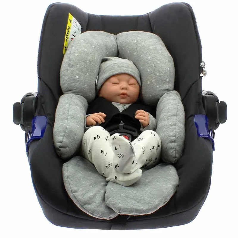 VADEBEBE Complementos Para El Descanso-Reductor Universal Gris estrellas blancas