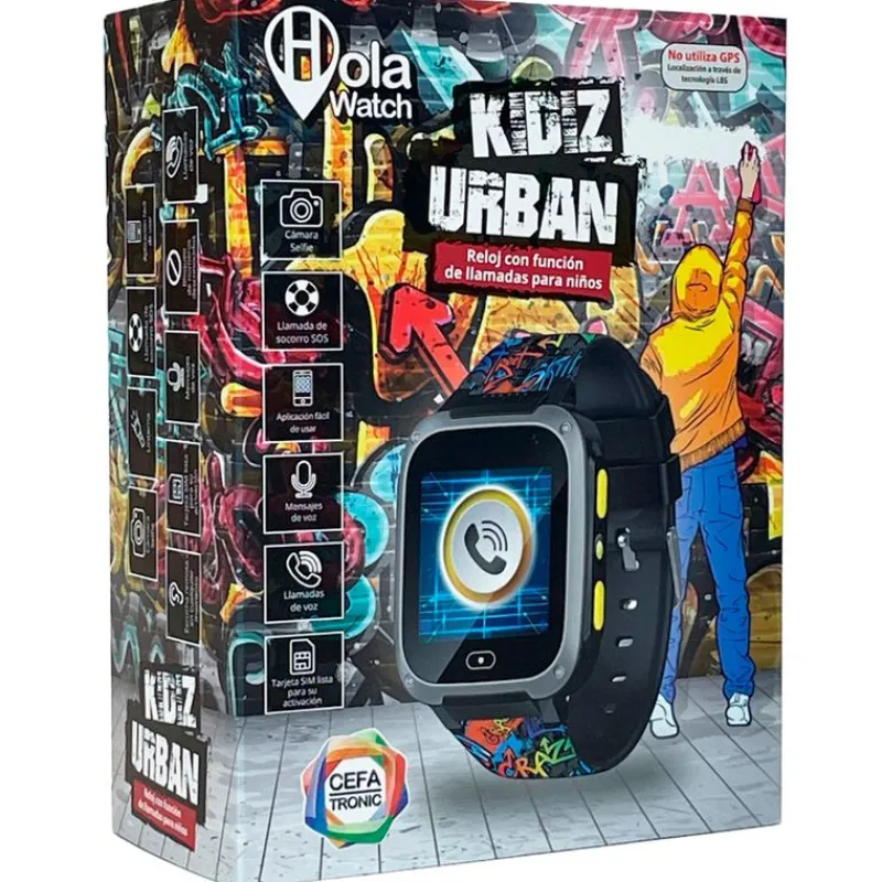 CEFA Electrónicos-Reloj Inteligente Hola Watch 'Urban' Black