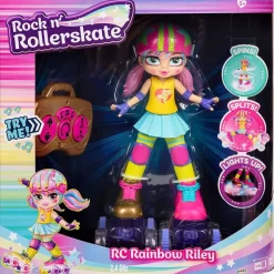 JAKKS PACIFIC Vehículos, Trenes Y Parkings|Coches Radio Control (R/C)-Rock N Rollerskate Rainbow Muñeca Patinadora R/C