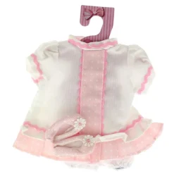 DRIM DISCOUNT Muñecas-Ropita para Muñecos Blanco con Rosa 35 cm