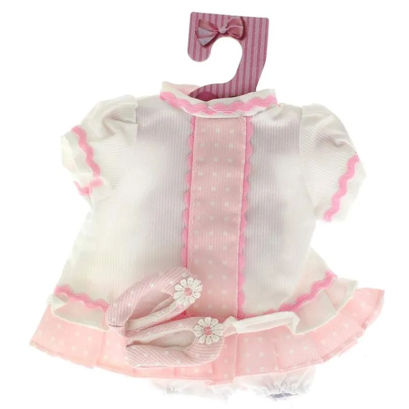 DRIM DISCOUNT Muñecas-Ropita para Muñecos Blanco con Rosa 35 cm
