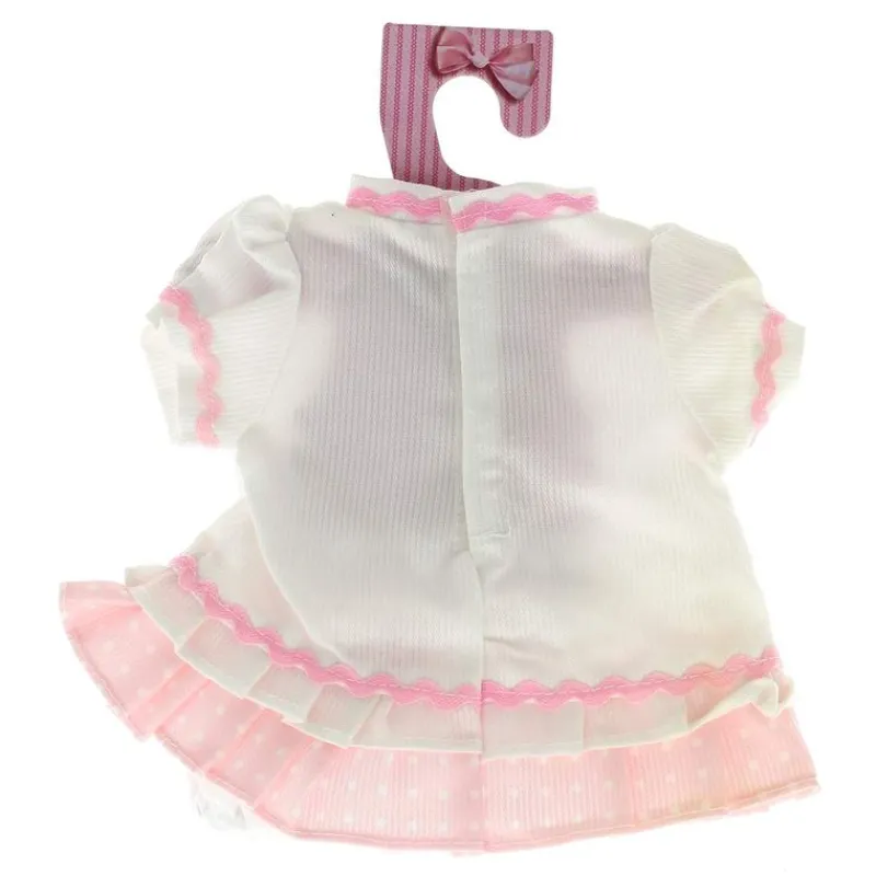 DRIM DISCOUNT Muñecas-Ropita para Muñecos Blanco con Rosa 35 cm
