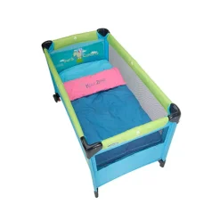 JANE Ropa De Cuna-Saco nórdico cuna 60x120 turquesa y rosa