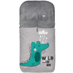 PIRULOS Sacos Y Colchonetas-Saco Universal Silla Paseo Velour Dino Verde