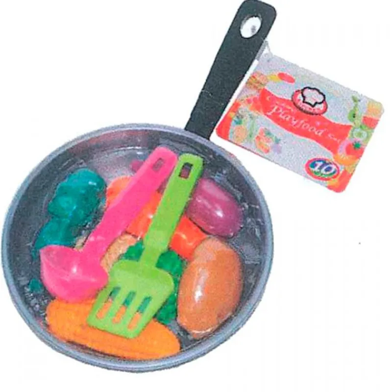 DRIM DISCOUNT Juegos Y Juguetes De Imitación-Sartén de Cocina con 10 Accesorios
