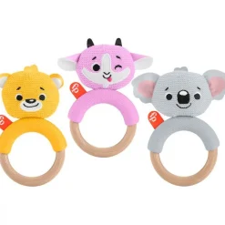 FISHER PRICE Chupetes Y Dentición|Juegos De Madera-Sensimals Mordedor Animalito Madera Surtido