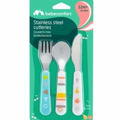 BEBE CONFORT Vajillas Infantiles-Set Cubiertos Metal +12M