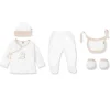 INTERBABY Regalos De Nacimiento-Set Nacimiento de 0-6m 5 piezas Dino Beige